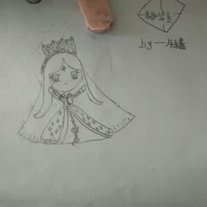 叶罗丽娃娃创意大赛,我画的是冰公主,我的真实名字叫彭铄茜,签名的就图片